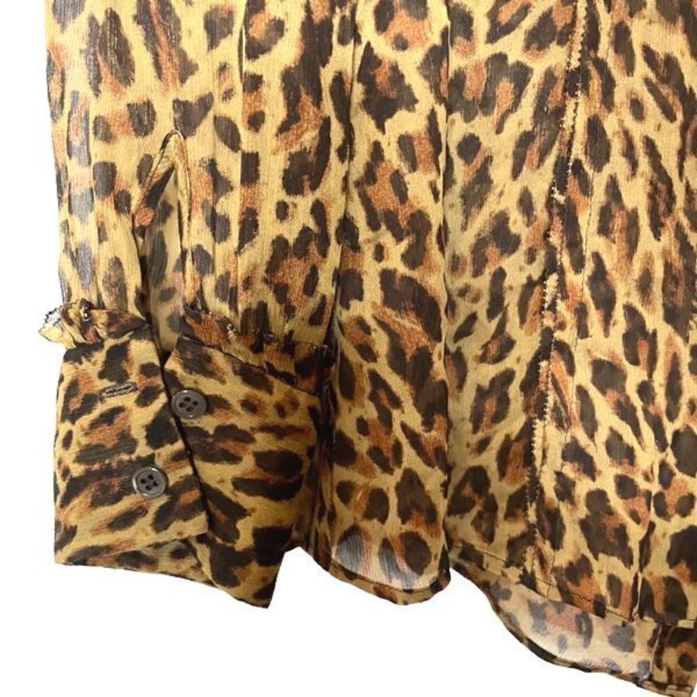 J. Crew Collection‎ Leopard Print Button Down Blouse - Picture 3 of 7